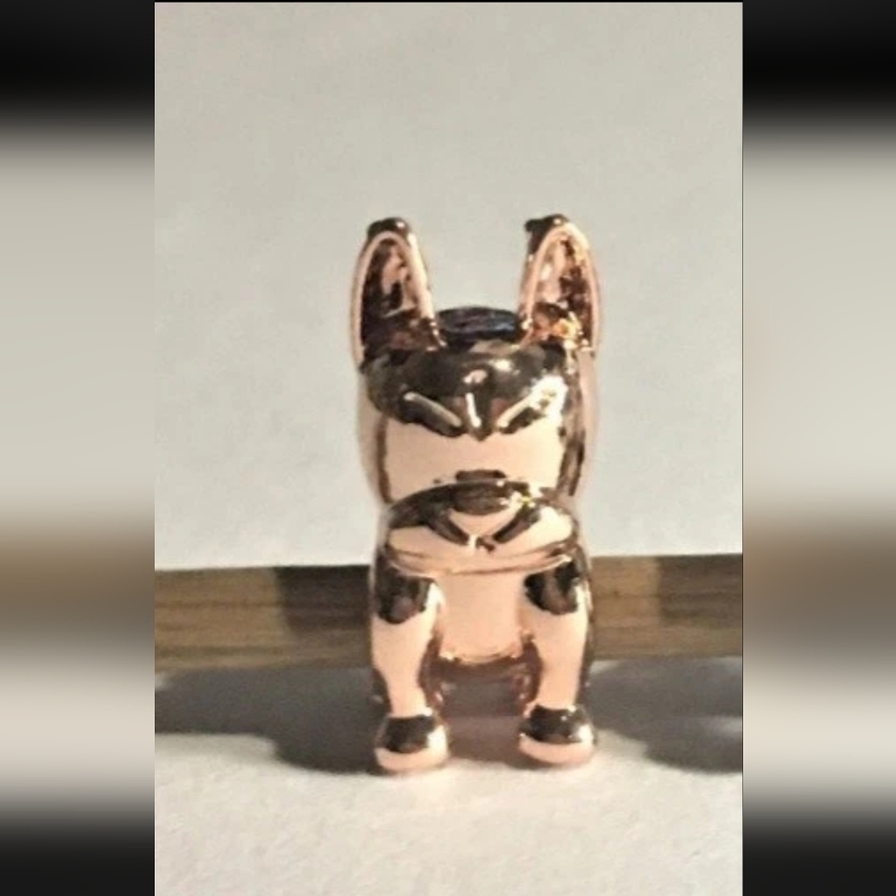 Rose Gold Dog Figurine